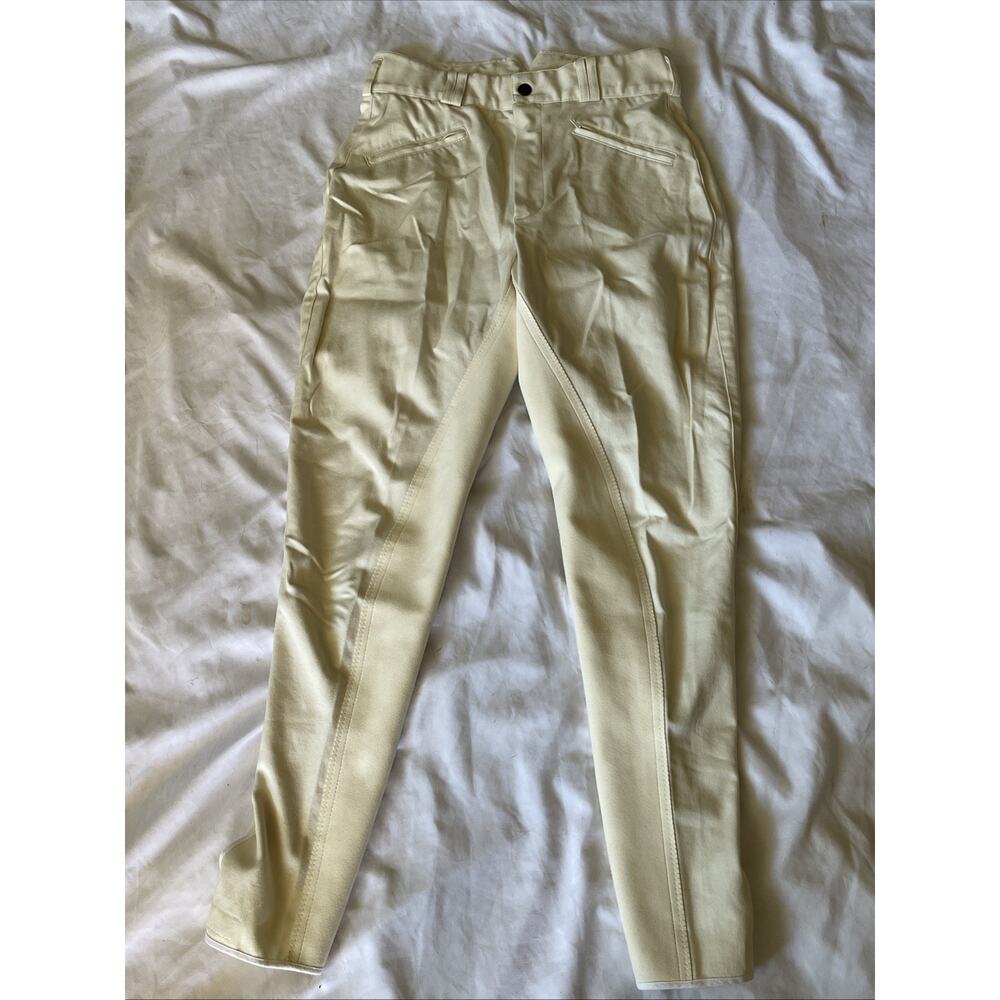 STROBEL Good Fellow Full Seat Breeches Women’s 28 Ivory Equestrian Horse Riding